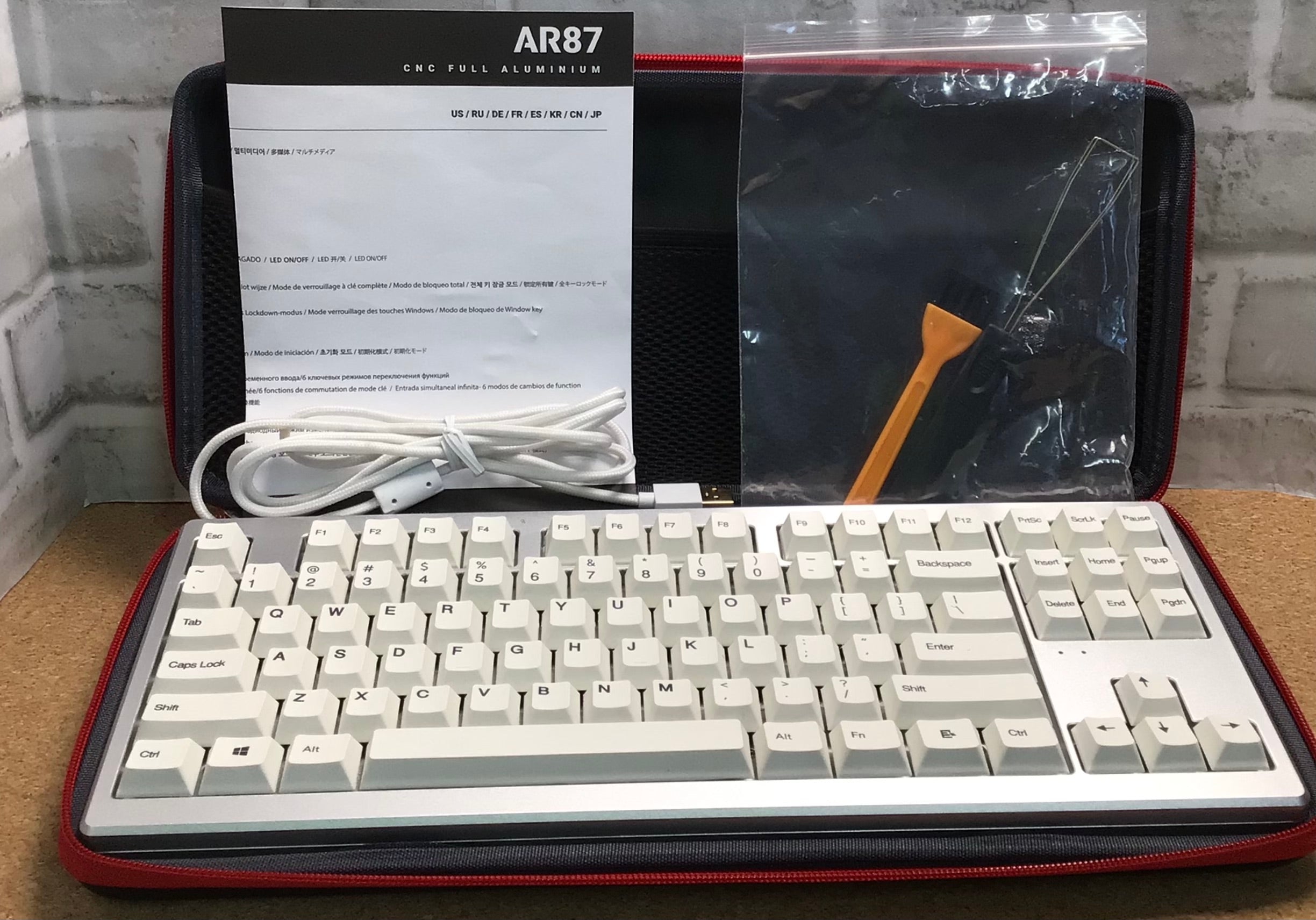 ABKO AR87 CNC Full Aluminium Cherry MX Switch Dye-Sublimated PBT Texture *TESTED (7834405306606)